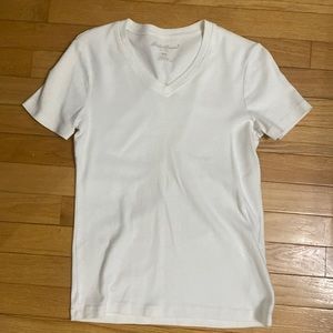 White V Neck Tee Shirt